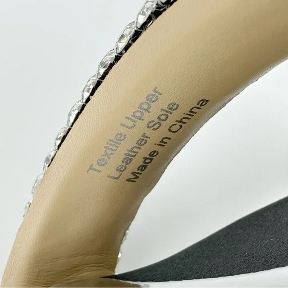 Badgley Mischka Women's Sade Jeweled Double Band Heeled Sandals Black Size 6 - Picture 11 of 12